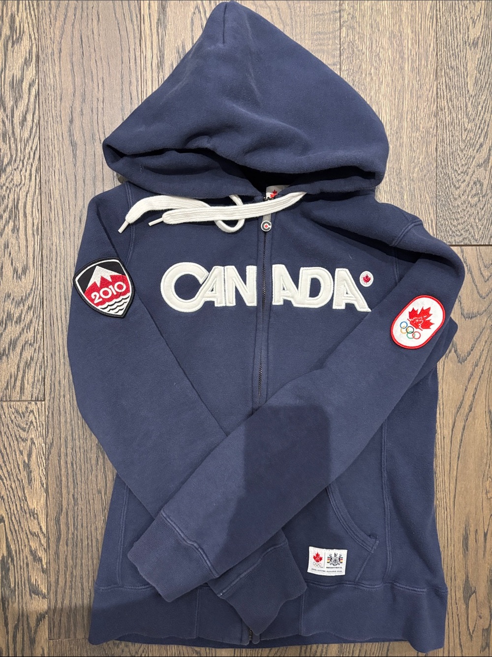 Hudson's Bay Co. Official Olympic Canada Navy Zip-Up Hoodie Small Authentic